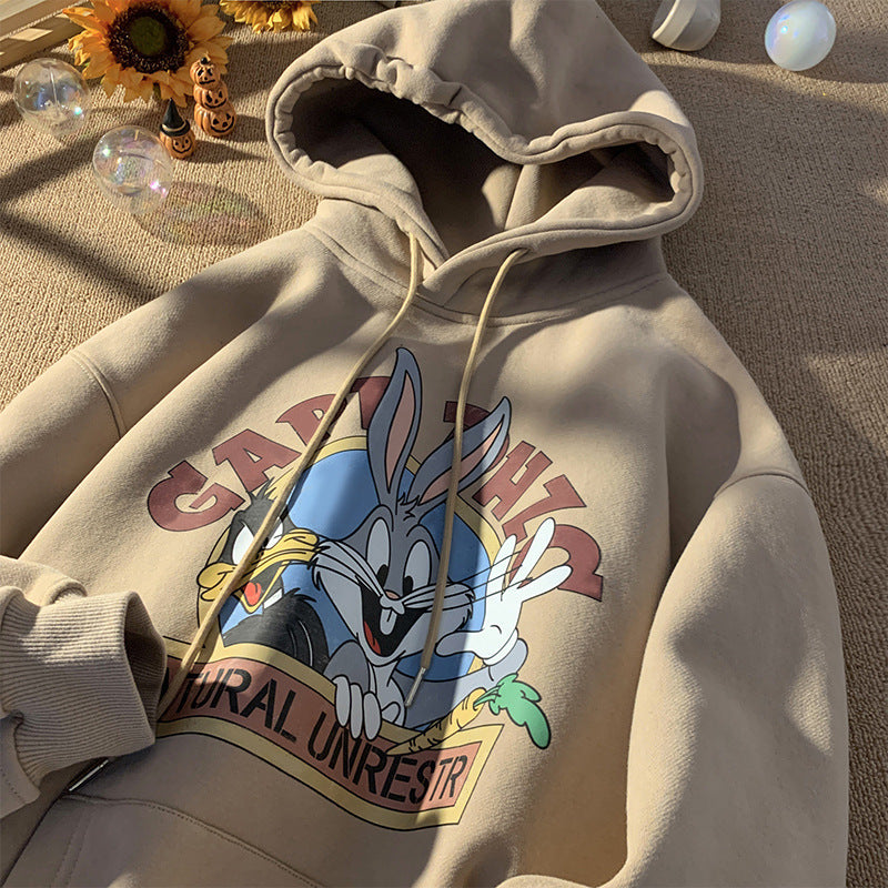 INSTOCK-Unisex Hip-Hop Cartoon Hoodie Fleece Jacket