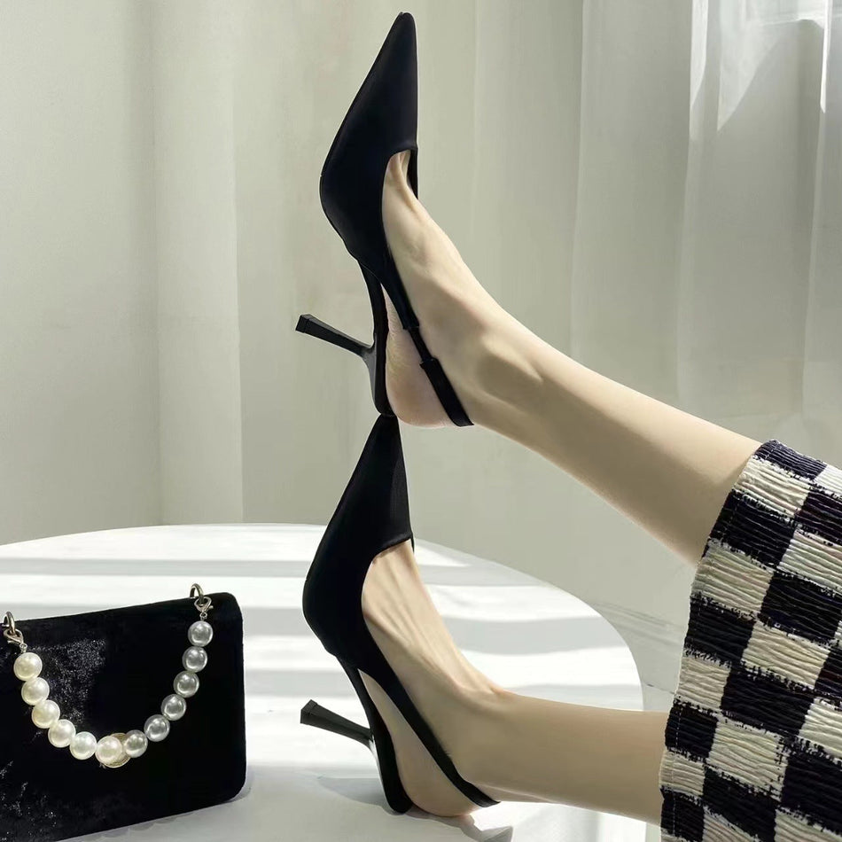Black Pointed Stiletto Heels for Women – Elegant Shoes