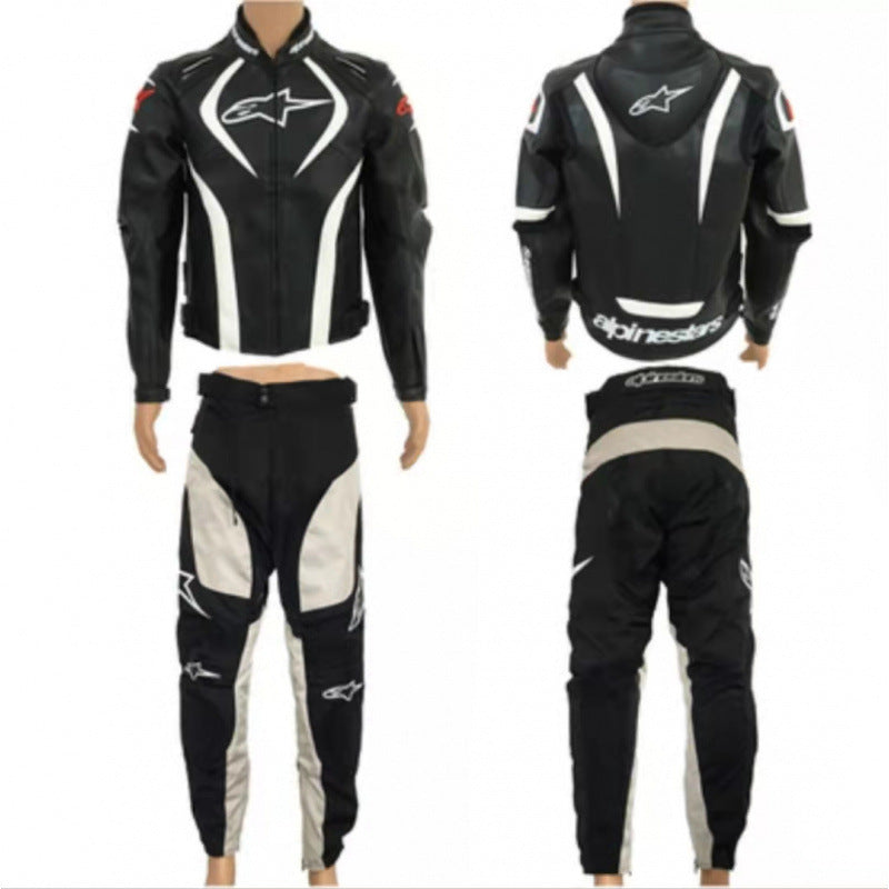 Mens Four-Season Leather Racing Suit 2025