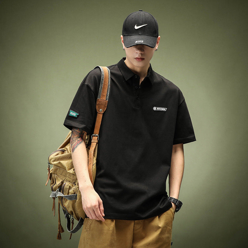 Ice Silk Polo Shirt for Men – Loose Fit Summer Design