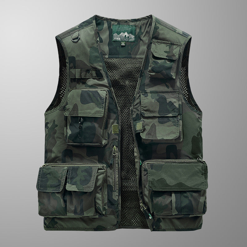 INSTOCK-Men's Thin Multi-Pocket Vest  Outdoor Sports & Workwear