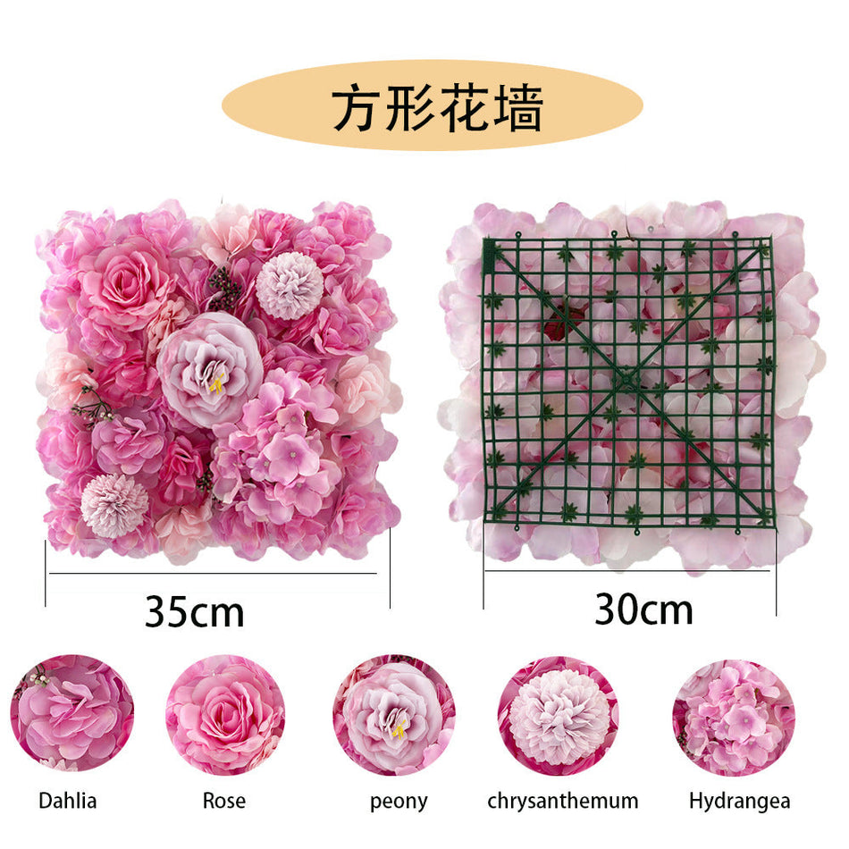 Simulation Flower Wall Rose Peony Fake Wedding Background
