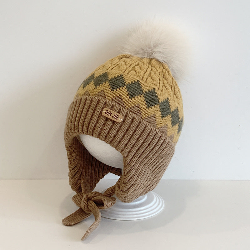 Kids’ Warm Jacquard Knitted Hat