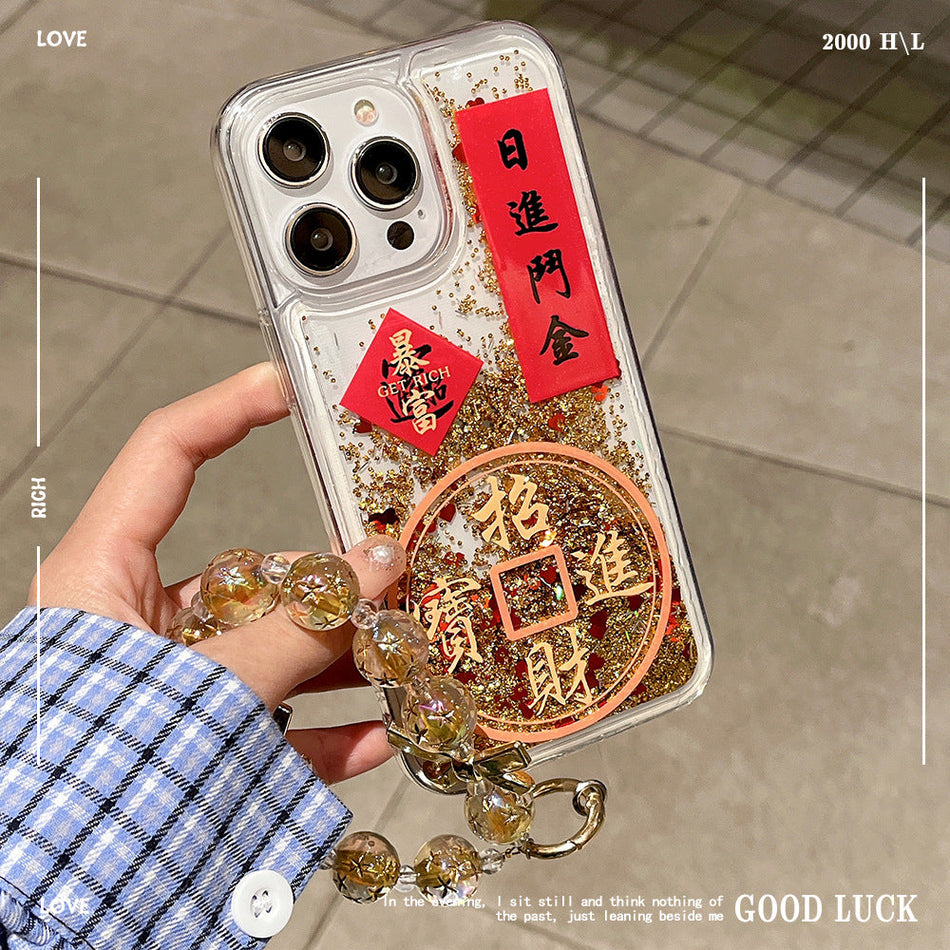 Fortune Quicksand Case for iPhone 13–16 Pro Max