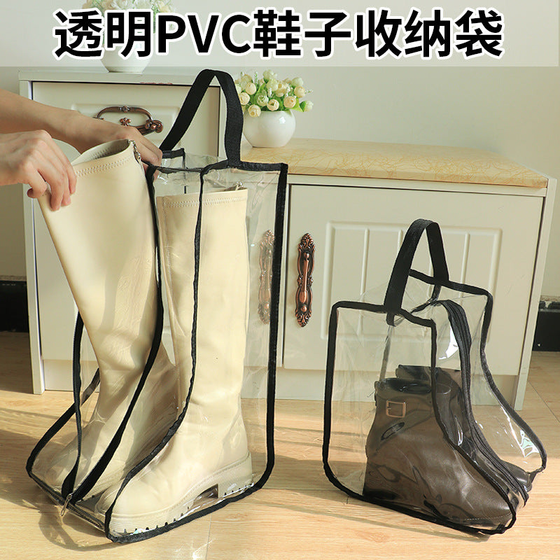 PVC Transparent Mesh Waterproof Dustproof Shoes Storage Bag