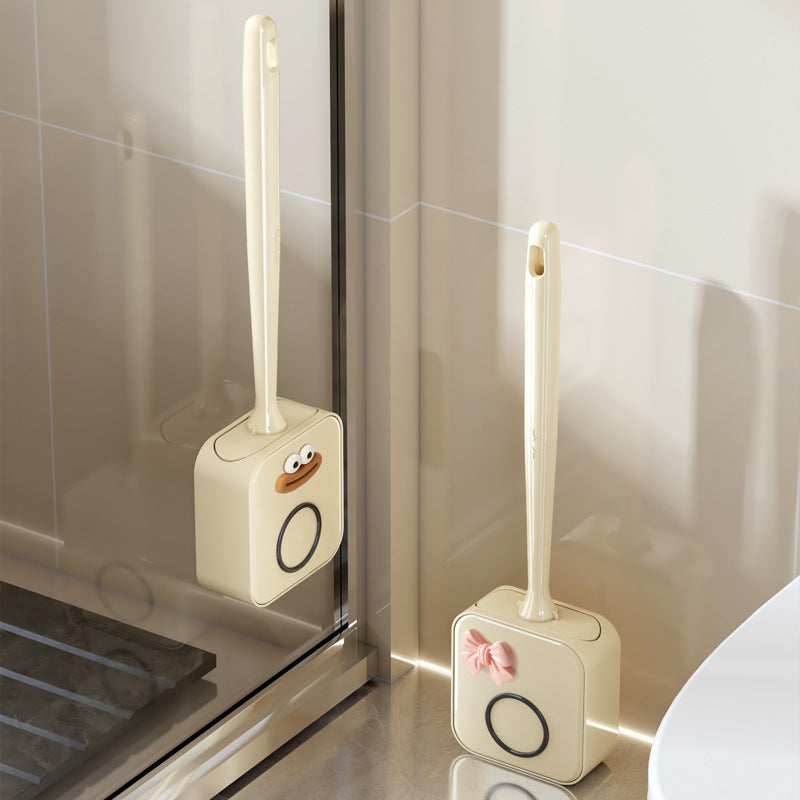 Luxury Wall-Mounted Silicone Toilet Brush No Dead Angle