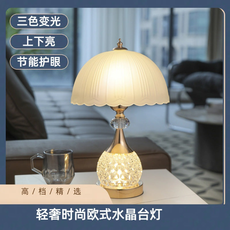 Crystal Bedside Lamp for Modern Home & Bedroom