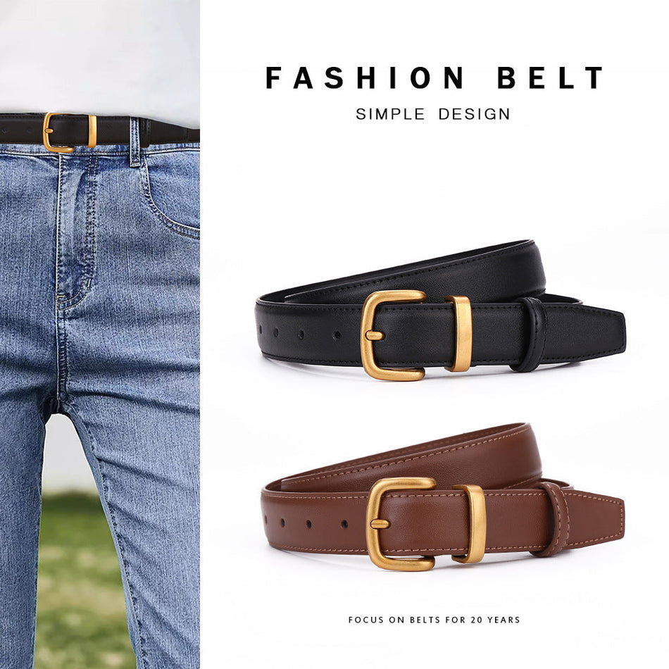 BV Women’s Cowhide Leather Belt – High-End Fashion