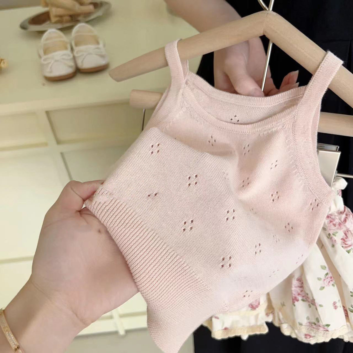 Baby Girls Rose Bud Suspender Shorts Set – Baby & Children's Outfits – Image 6
