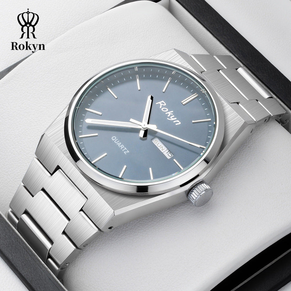 Men’s Waterproof Luminous Dual Calendar Quartz Watch