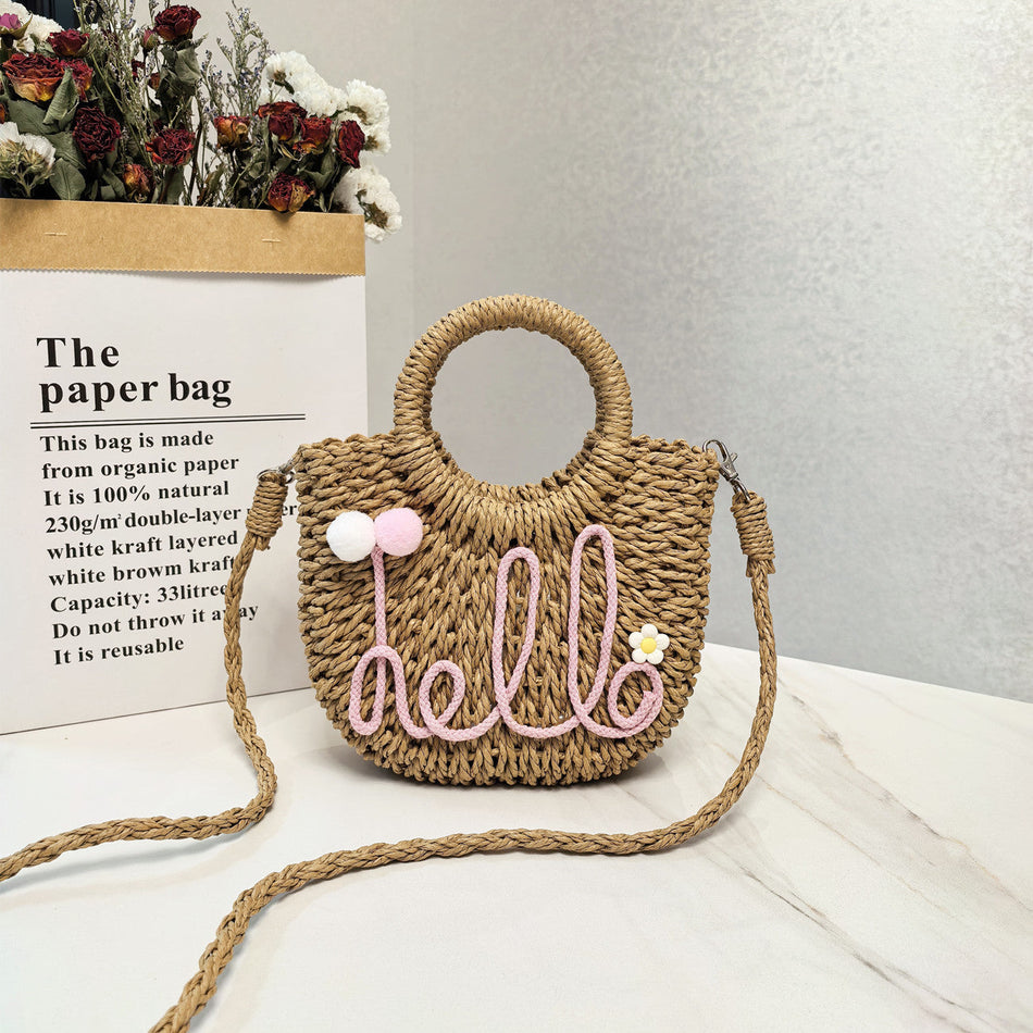 STOCK-Handmade Summer Straw Bag