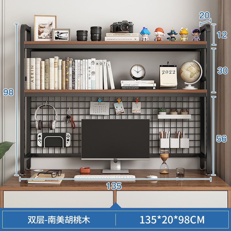 Iron Multi-Layer Desktop Bookshelf Storage Rack