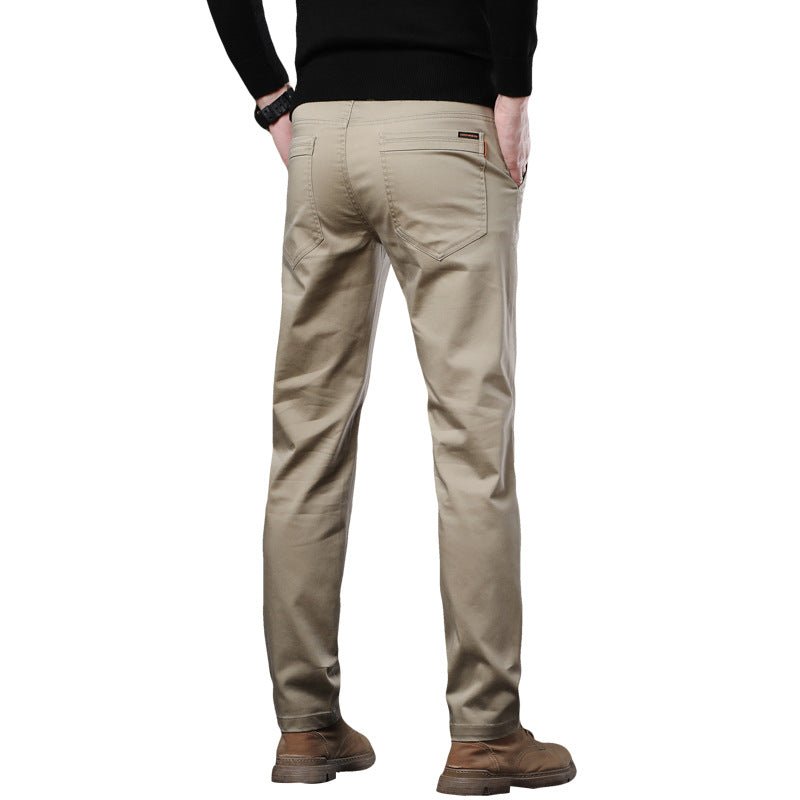 Htn2025 Cotton Straight Casual Pants Men's Autum Classy Cotton
