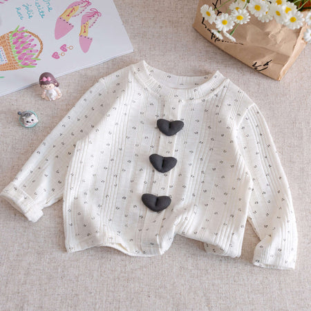 Girls Polka Dot Love Long Sleeve Top – Korean Style – T-Shirts – Image 6