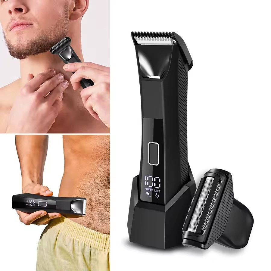 Men’s Body Shaver – Digital Display & 2-in-1 Trimmer