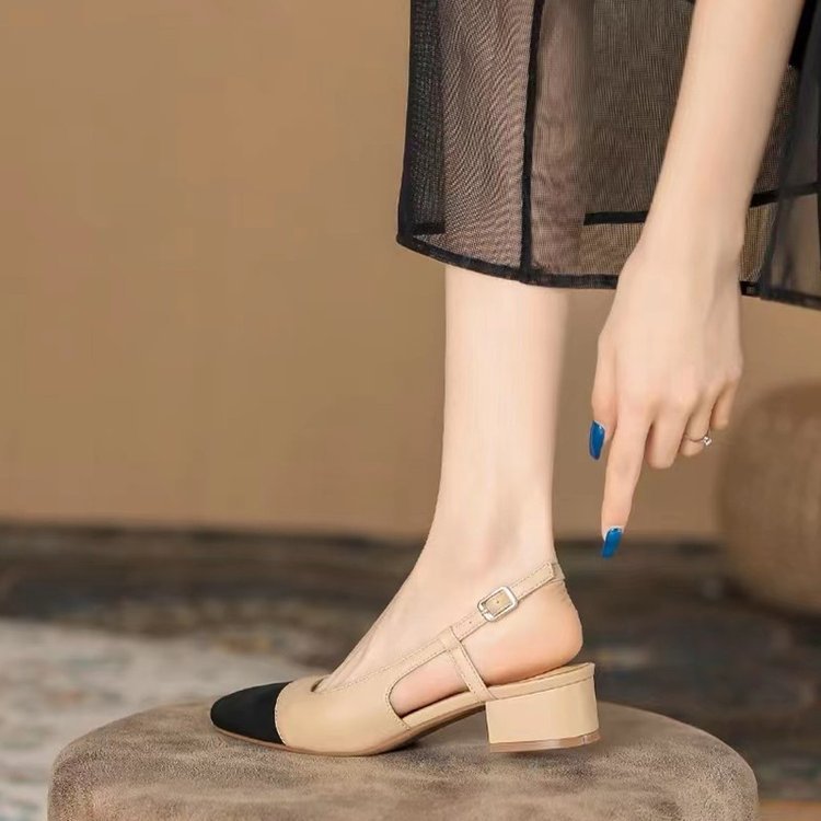 INSTOCK- Mid-Heel Open-Toe Sandals – Stylish Women’s Footwear