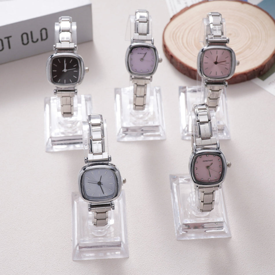 Cross-Border Steel Band Watch for Girls Casual Fashion