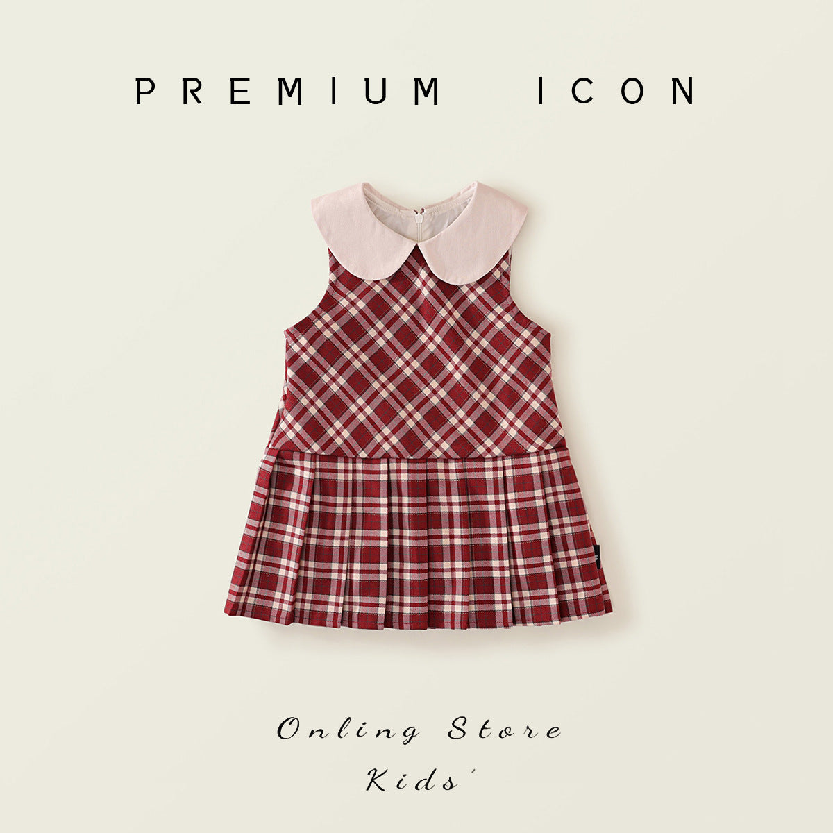 Girls Plaid Vest Pleated Dress Korean Style – Kids Fashion Nepal | Tudoholic