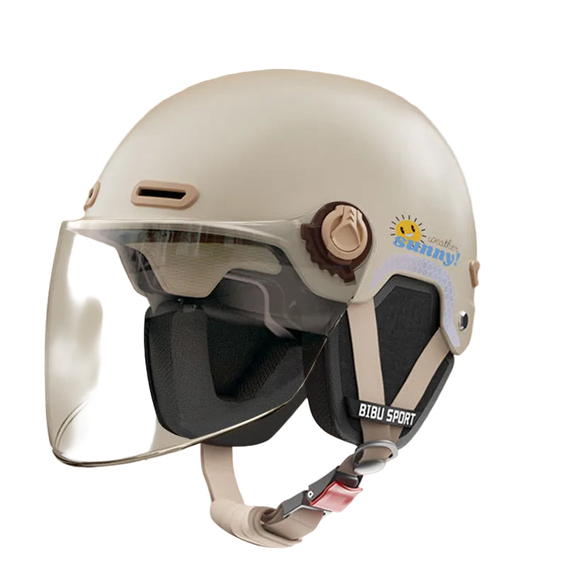 ABS 3C Certified Half Motorcycle Helmet with Ear Protection