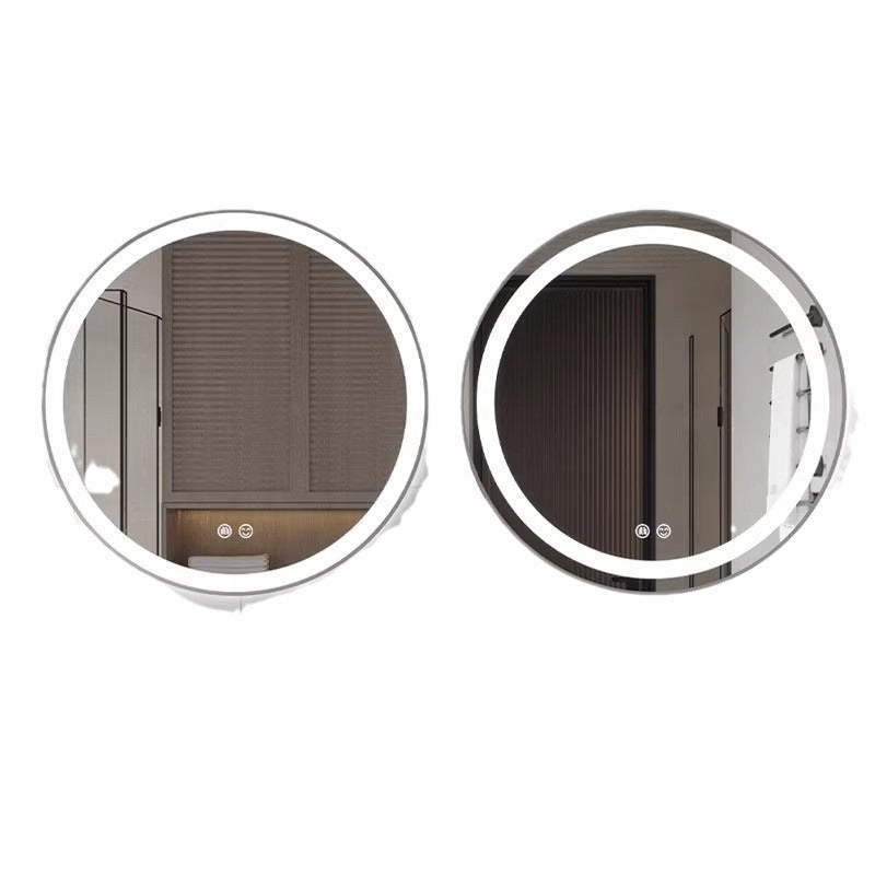 Smart Round LED Bathroom Mirror – Anti-Fog Touch Screen Wall