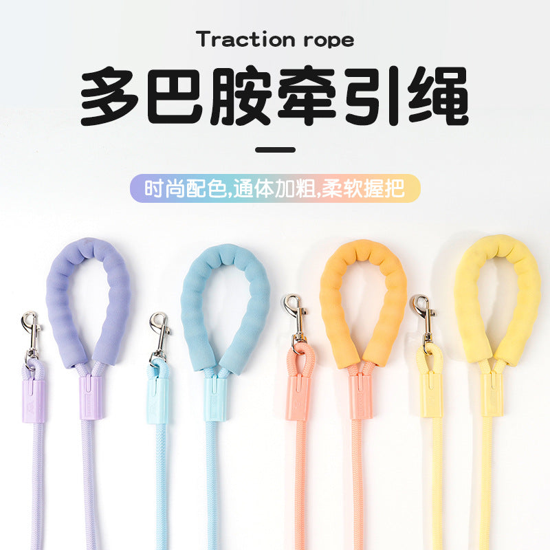 Colorful Nylon Dog Traction Rope Outdoor Walking Rope Pet