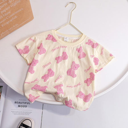 Girls Korean Style Cotton T-Shirt – Cute Summer Top – T-Shirts – Image 6
