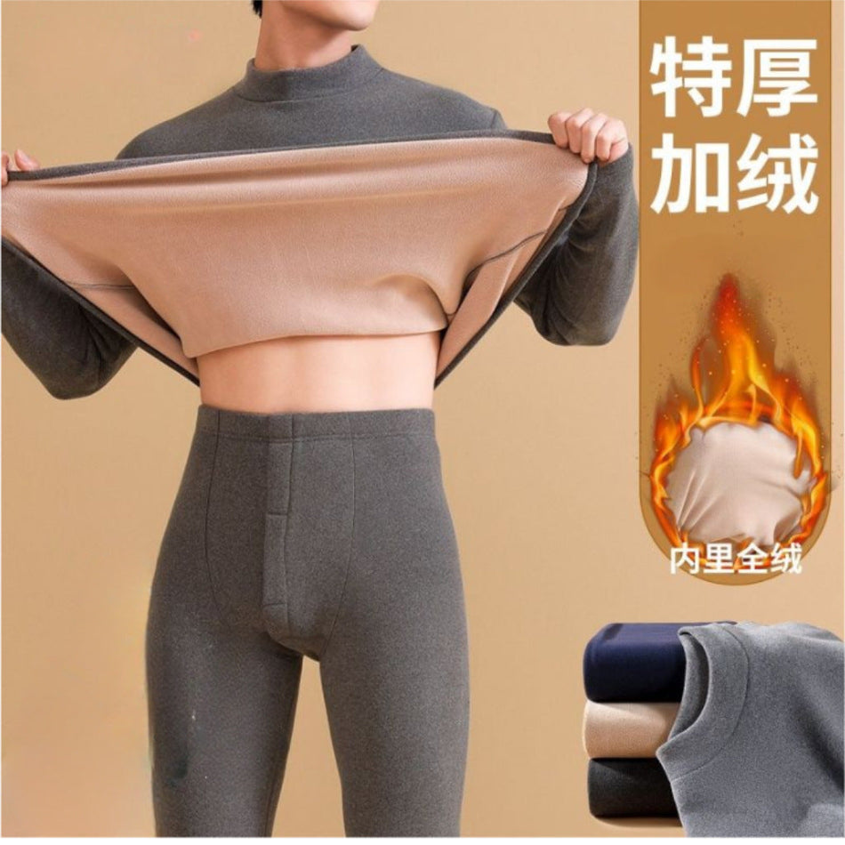STOCK-Men’s Thermal Underwear Set | Fleece-Lined Thick Winter