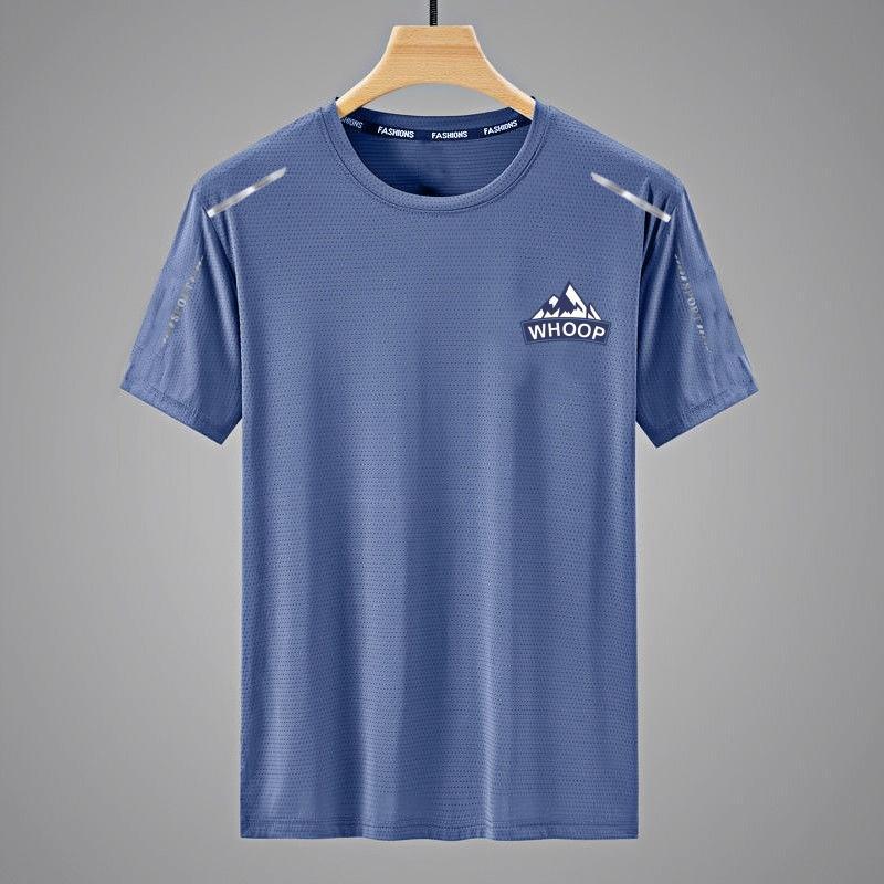 Men’s Ice Silk Summer T-Shirt – Breathable Casual Fit