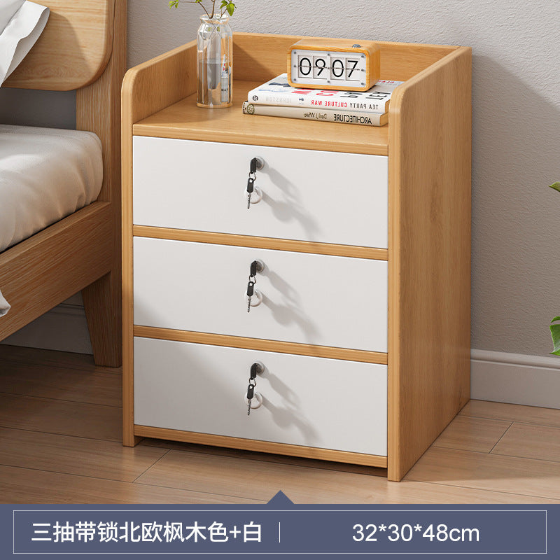 Ultra Narrow Modern Mini Bedside Storage Cabinet