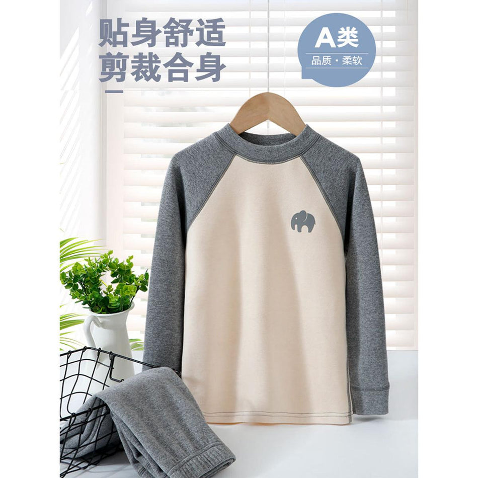 Children Class A Fleece Thermal Underwear Set Autumn
