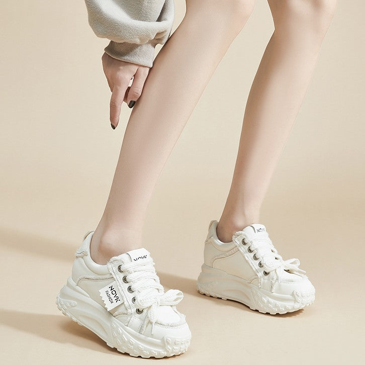 Color-Block Thick-Soled Casual Sneakers