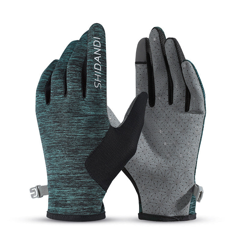 Men’s Thin Sunscreen Gloves – Open-Finger Non-Slip Touchscreen