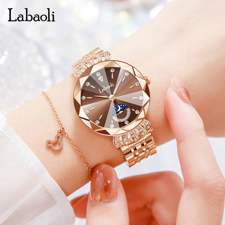Laboli Diamond-Embedded Small Second Watch