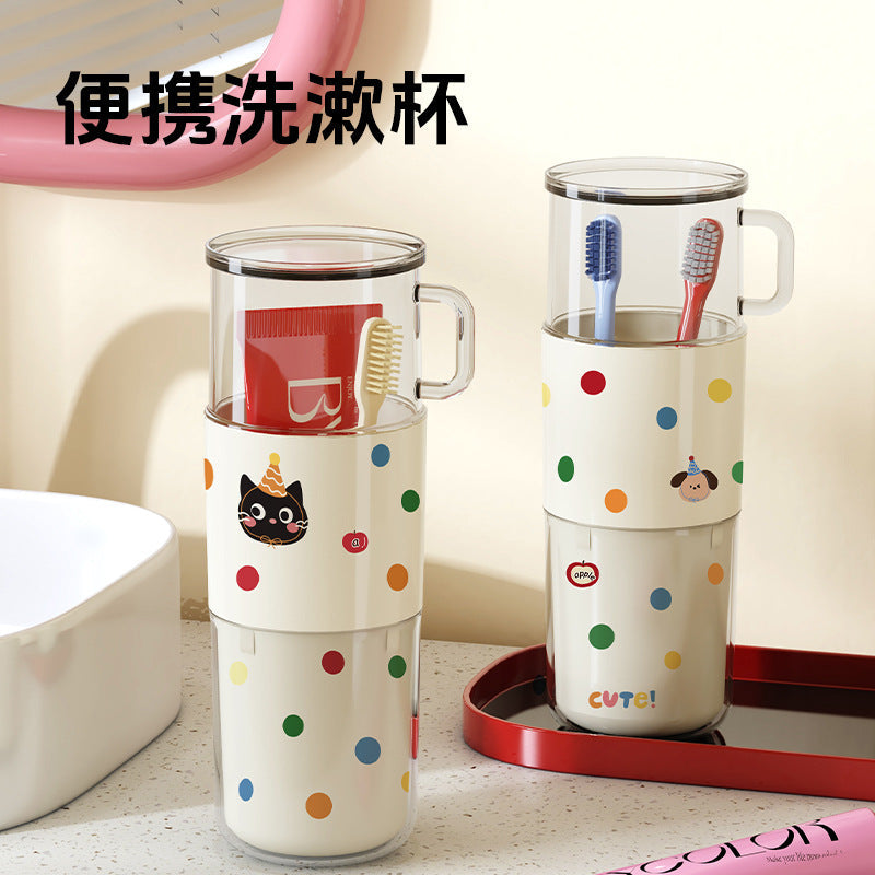 3-in-1 Travel Toothbrush & Mouthwash Cup Set