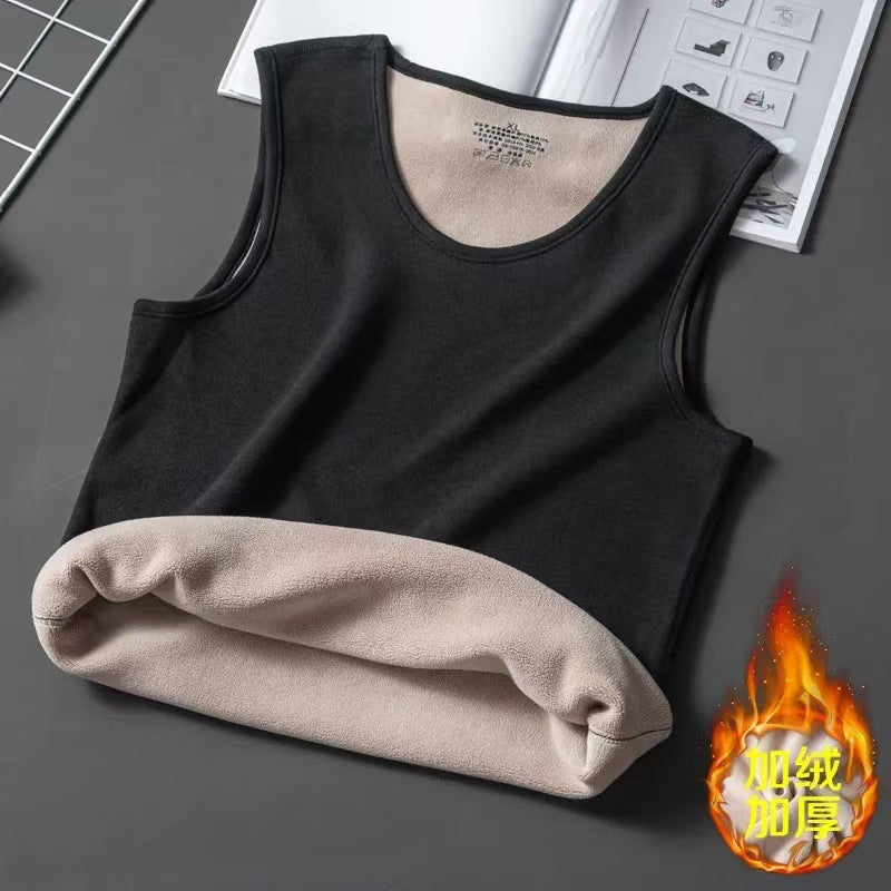 Men’s Velvet Thermal Vest German Cotton Slim Sleeveless Bottoming
