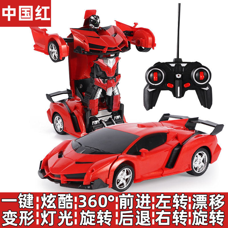 RC One-Click Transforming Police Car – Kids’ Electric Toy