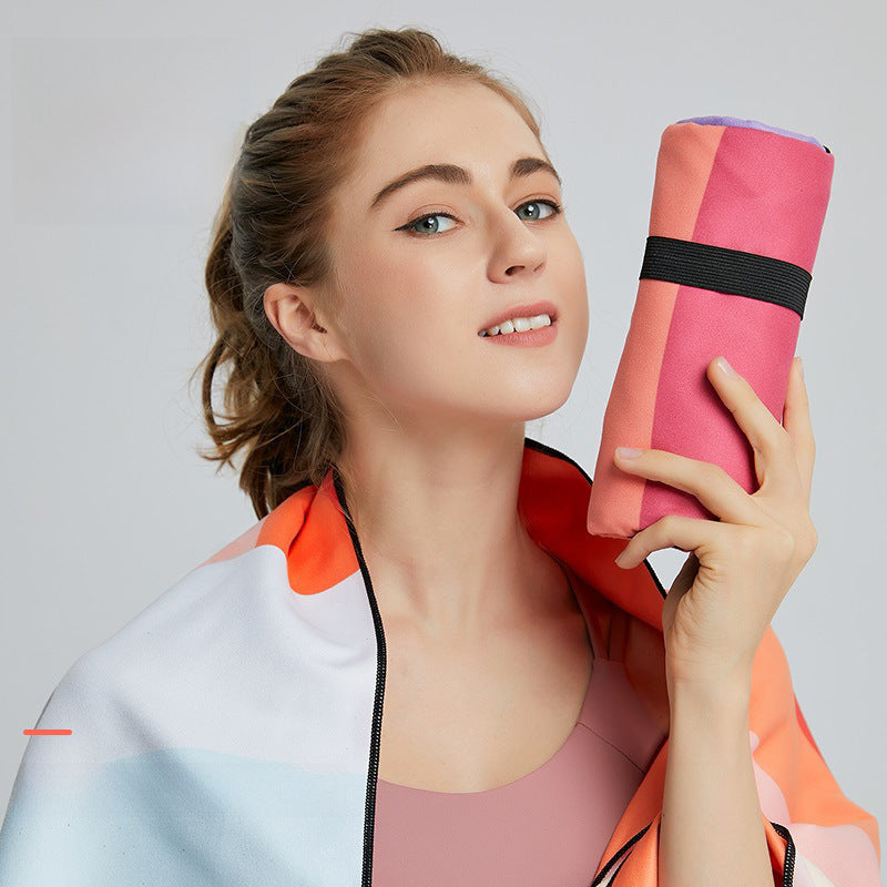 Quick-Drying Velvet Beach Towel – Absorbent & Soft
