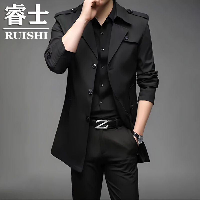 Men's Windbreaker 2024 – Mid-Length Coat for Spring