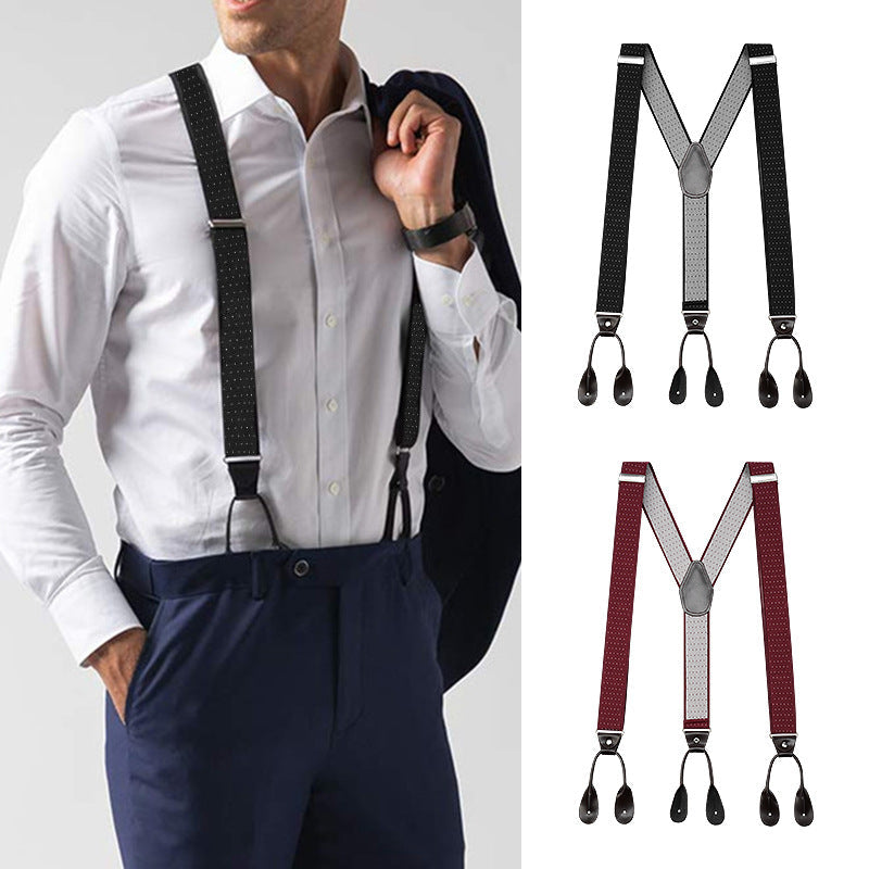 Y-Shaped Stretch Suspenders – Unisex Non-Slip Clip