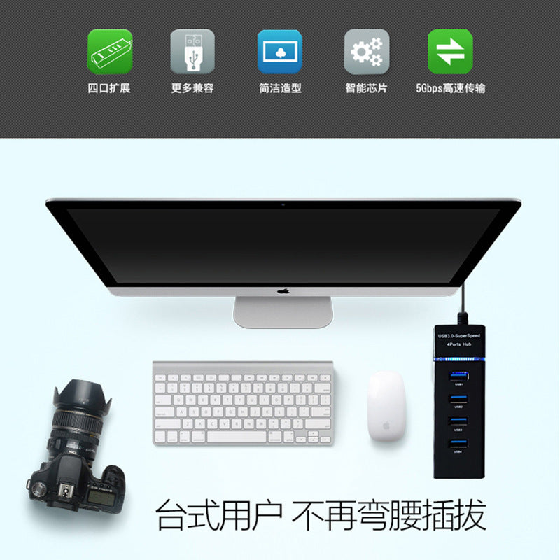 All-In-One USB 3.0 Extender Splitter High-Speed Hub Expansion