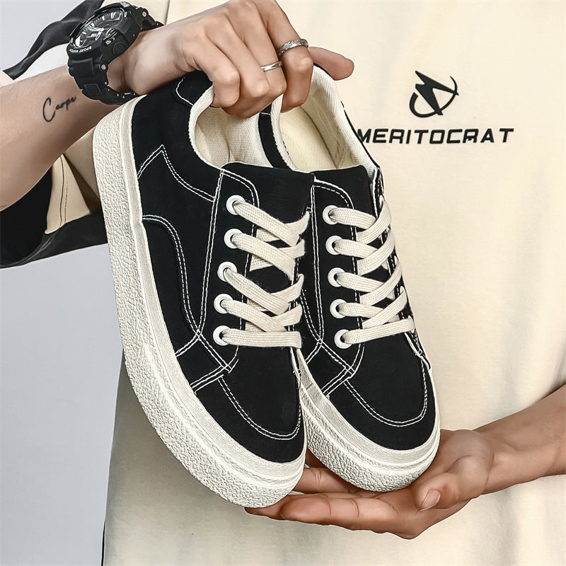 INSTOCK-Men’s Canvas Platform Shoes – Trendy College Style