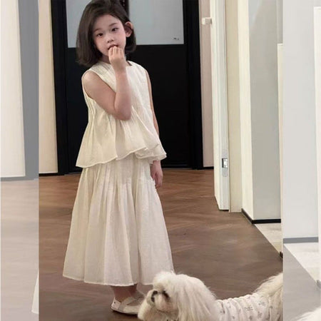 Girls Off-Shoulder Ruffle Skirt Summer Set – Baby & Children's Outfits – Image 6
