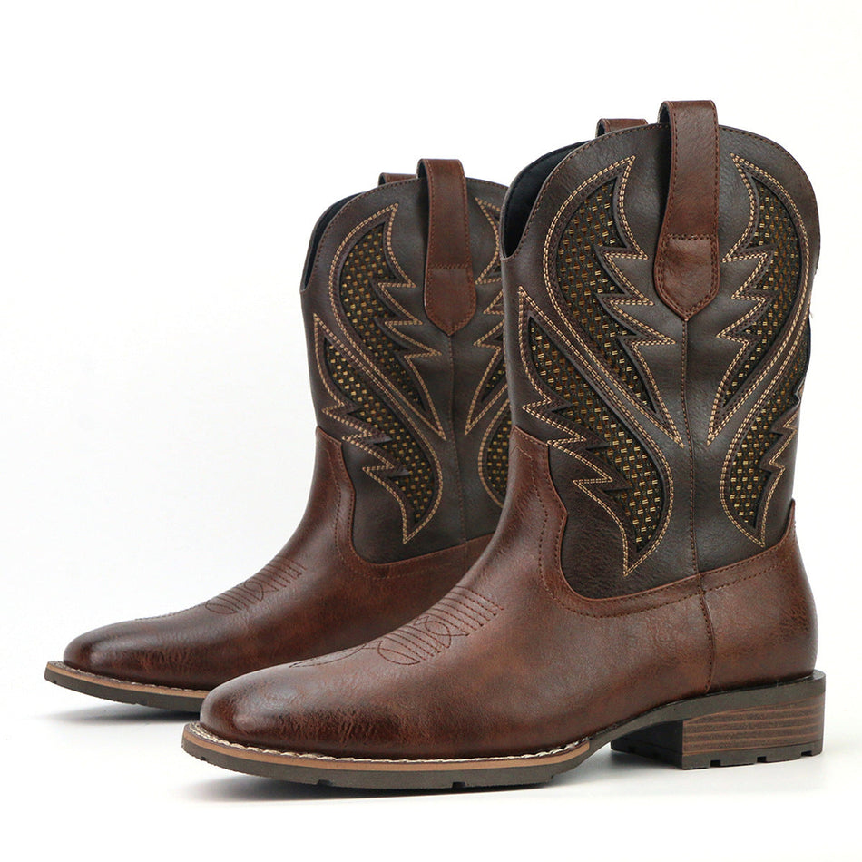 Fashion Boots for Men 2025 | Retro Embroidery