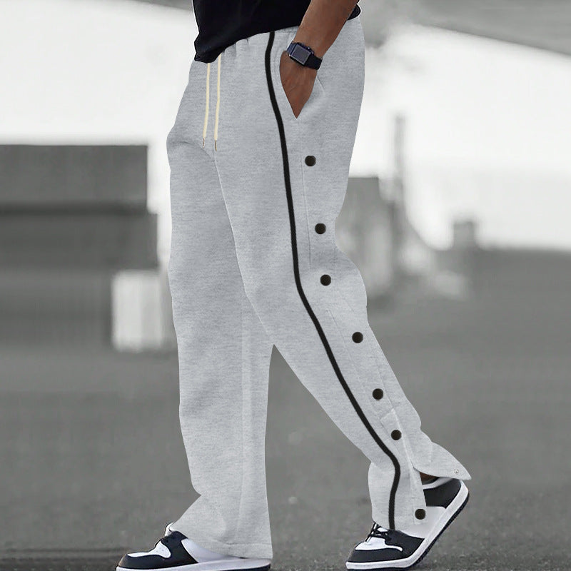 Men’s Fleece-Lined Winter Casual Button Pants
