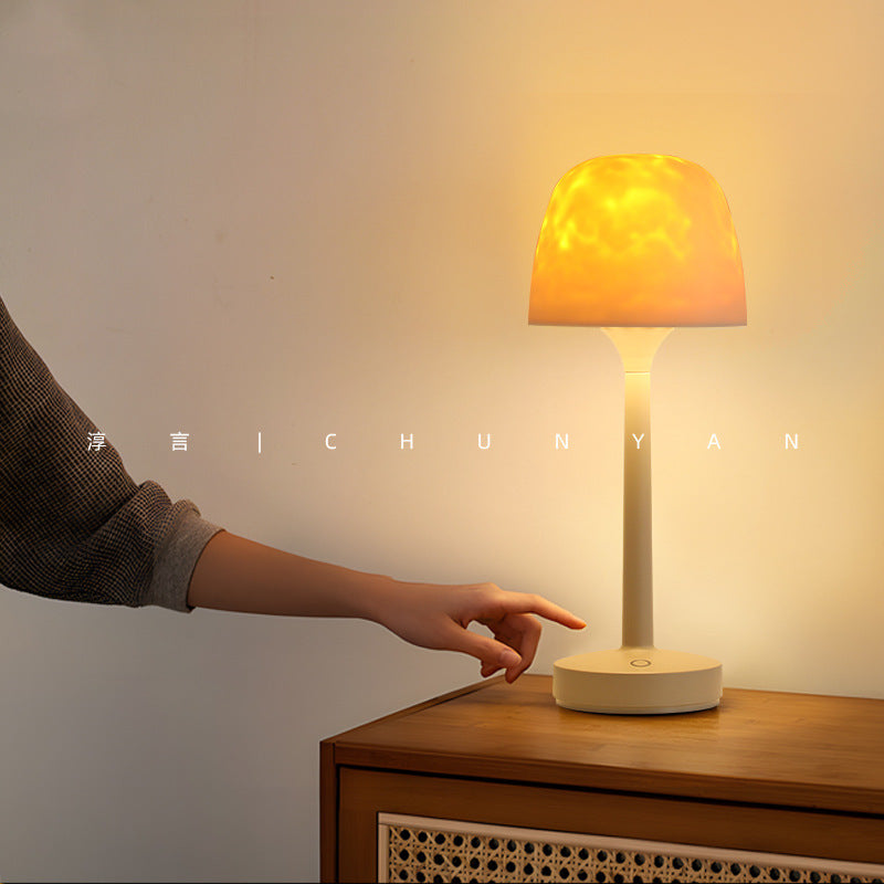 High-Leg Water Ripple Remote Control Romantic Table Lamp