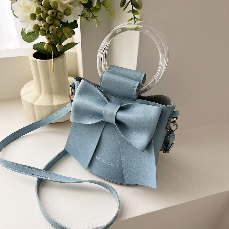 INSTOCK-Bow Crossbody Round Bucket Bag Women