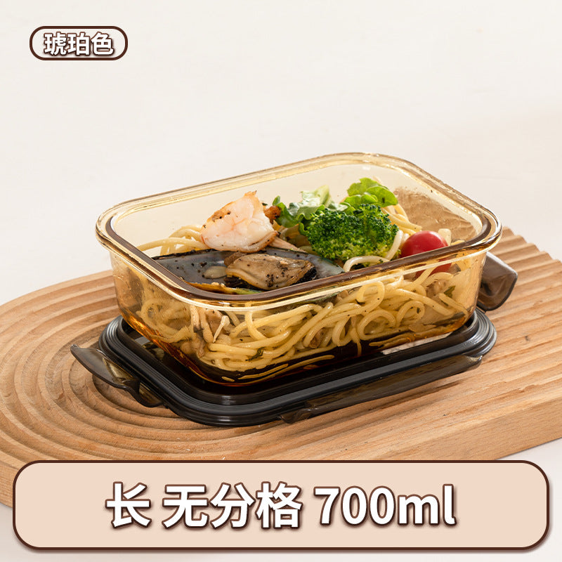 STOCK-High borosilicate Microwavable glass lunch box