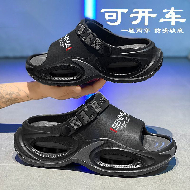Men's Sandals Slippers One-Piece Thick Sole Non-Slip Summer