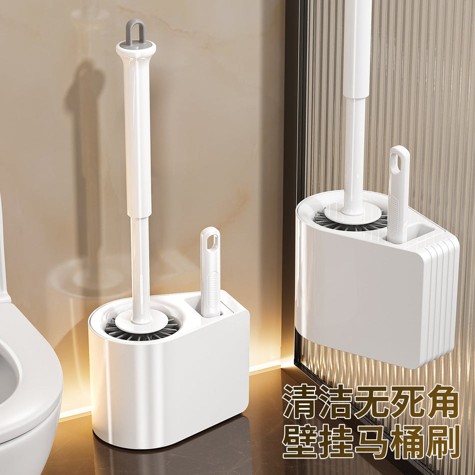 Long-Handle 3-in-1 Wall-Mounted Toilet Brush