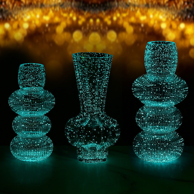 Creative Luminous Glass Vase for Home Decoration